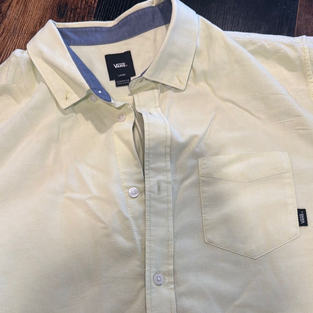 Vans Men's Light Yellow Shirt
